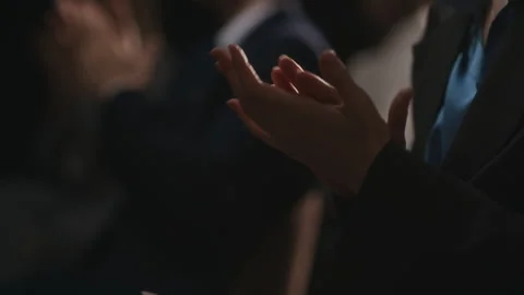 Hands of Audience Clapping Hands at Business Conference Stock Footage 333642271