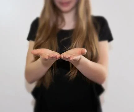 On hands background Stock Illustration