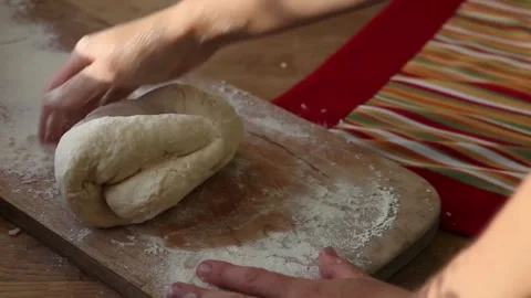 Hands of baker kneading dough Cooking bread. food concept background pastry.. Stock Footage 272467218