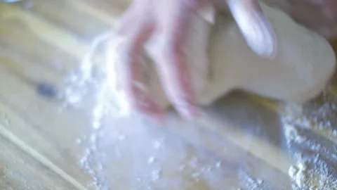 Hands of baker kneading dough Cooking bread. food concept background pastry.. Stock Footage 272467269