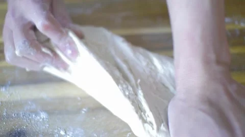 Hands of baker kneading dough Cooking bread. food concept background pastry.. Stock Footage 272467477