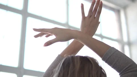 Hands of ballet dancer closeup Stock Footage 87967318