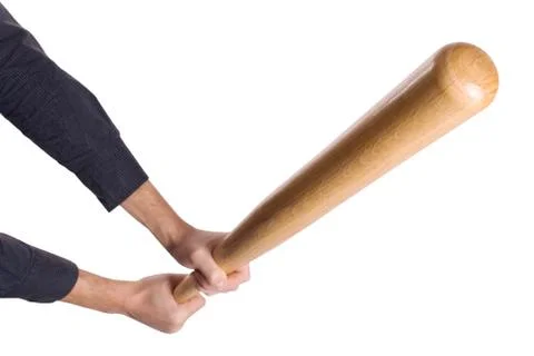 Hands with the bat Stock Photos