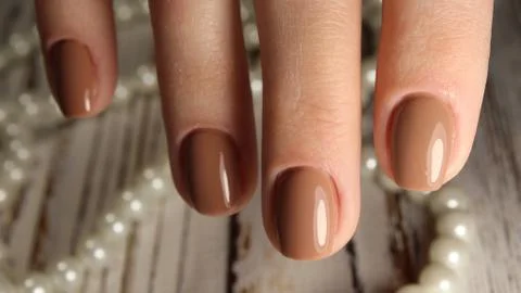 Hands with beautiful manicure Stock Photos