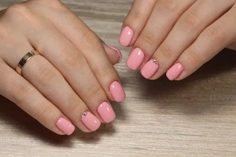Hands with beautiful manicure Stock Photos
