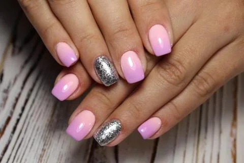 Hands with beautiful manicure Stock Photos