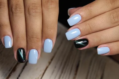 Hands with beautiful manicure Stock Photos