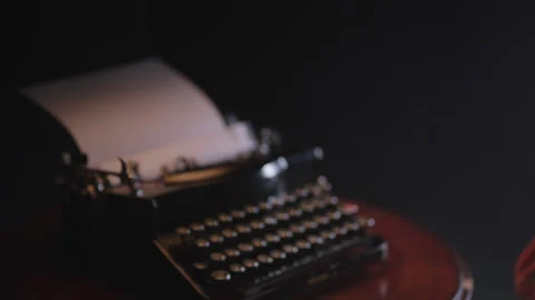 Hands Being Placed on a Typewriter Stock Footage 156535146