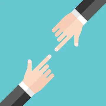 Hands blaming each other Stock Illustration