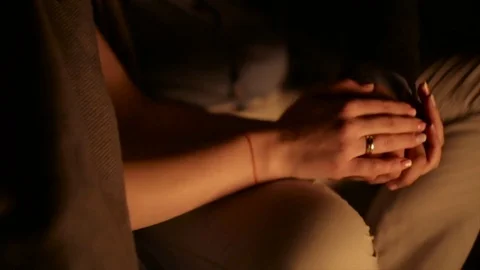 Hands by bonfire background Video stock 76298590