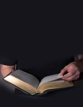 Hands with a book - studio shot for the background 스톡 사진