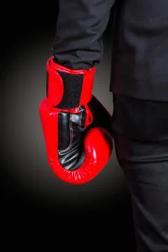 Hands of boxing gloves. Stock-Fotos
