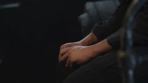 Hands break pencil Stock Footage 112106559