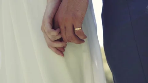 Hands of the bride and groom Stock Footage 58753900