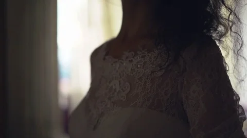 Hands of the bride close-up. preparation of the bride for the solemn moment Stock Footage 81357066