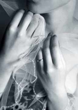 Hands of the bride Stock Photos