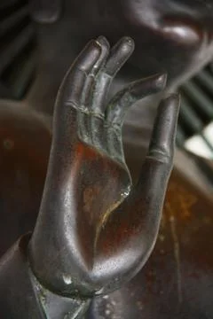 Hands of the buddha Stock Photos