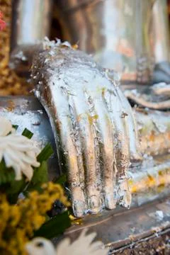 Hands of buddha Stock Photos