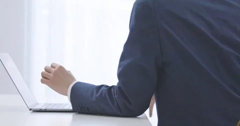 The Hands of a Businessman at the Computer Stock Footage 333166256