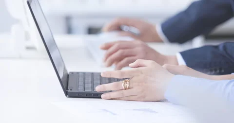 The Hands of a Businessman at the Computer Stock Footage 333166299