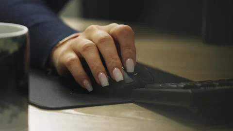 Hands of an businessman in expensive clothes work at computers in the office. Stock Footage 333471484