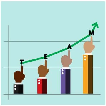 Hands of businessman with graph increase on background ,teamwork concept,busi Stock Illustration