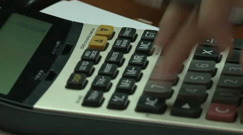 Hands calculating numbers Stock Footage 43336037