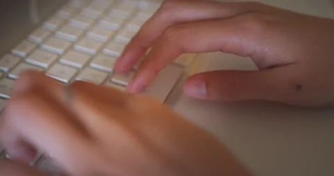 This hands can type quickly Stock Footage 203918052