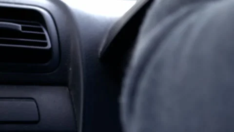 Hands on car steering wheel driving Stock Footage 230484846