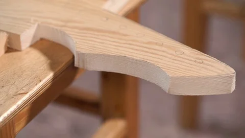 Hands of the Carpenter Work Two Wooden Boards for Drilling Fix Video stock 73968457