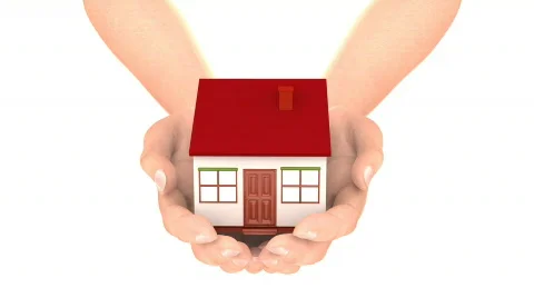 Hands carry house loop Video stock 506937