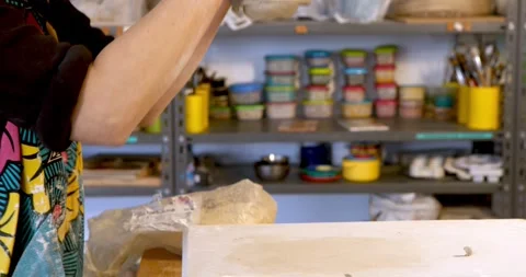 Hands-on ceramic crafting Stock Footage 329313058