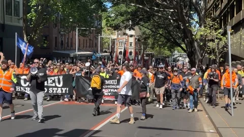 Hands off the CFMEU rally Stock-Footage 284899732
