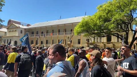 Hands off the CFMEU rally Stock-Footage 284899748