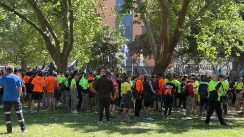 Hands off the CFMEU rally Stock-Footage 284899811