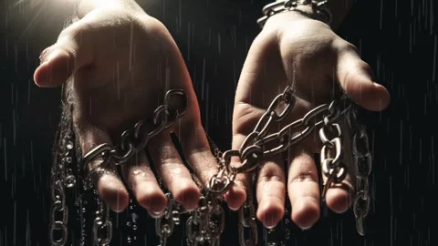 Hands in chains Cinemagraph looping Stock Footage 245109926