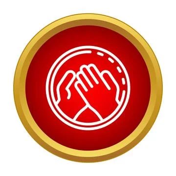 Hands clapping applauding success and celebration icon Stock Illustration