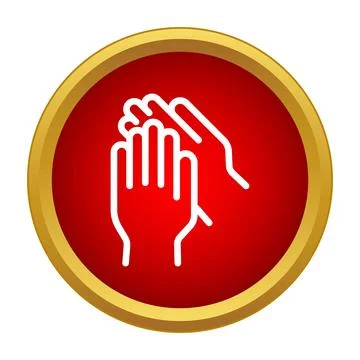 Hands clapping applauding success and encouragement icon Stock Illustration