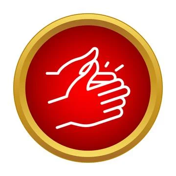 Hands clapping applauding success approval gesture icon Illustrazione stock