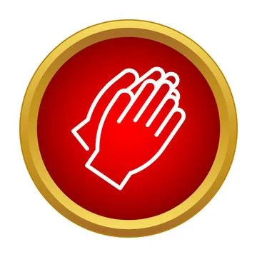 Hands clapping applauding success celebration performance icon Stock Illustration