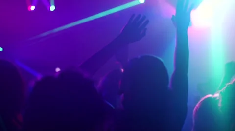Hands clapping close-up. People dancing in nightclub. Stock Footage 64703284