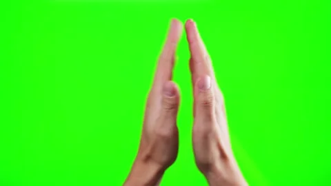 Hands Clapping On Green Screen Backgroun Stock Video Pond5