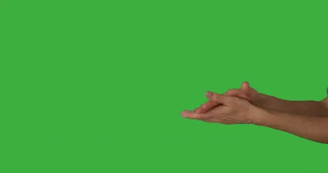Hands clapping over green background Stock-Footage 142097440