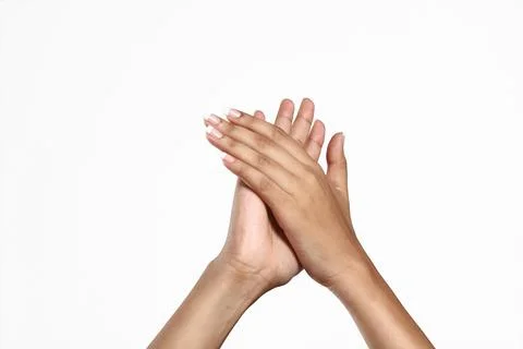 Hands clapping of the person Stock Photos