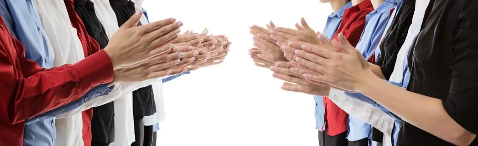 Hands clapping Stock Photos