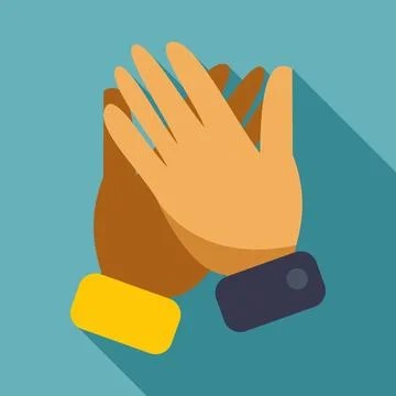Hands clapping showing agreement, teamwork, and support Stock Illustration