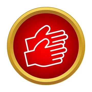 Hands clapping showing applause and support icon Stock Illustration