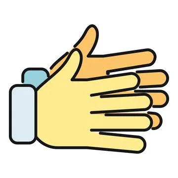 Hands clapping showing applause and appreciation icon Stock Illustration