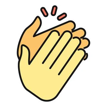 Hands clapping showing applause, appreciation, and success Stock Illustration