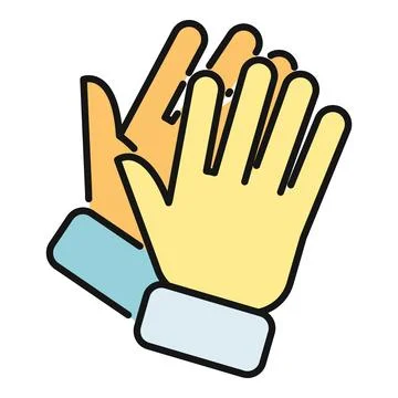 Hands clapping vector illustration celebrating success and agreement Stock Illustration